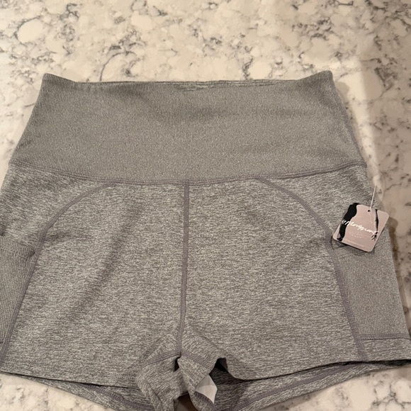 free people movement Pants - FP Movement Gray Women's High-Waisted Shorts